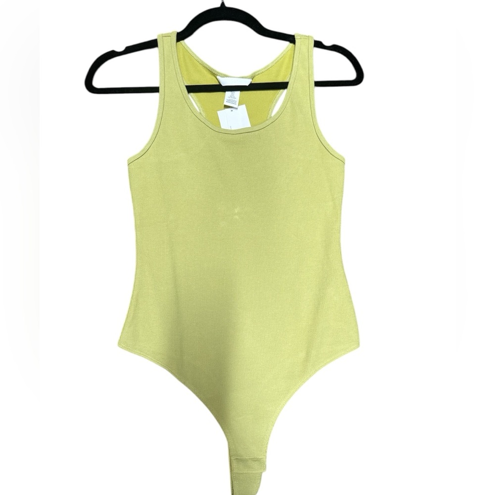 NWT H&M Lime Green Racerback Bodysuit